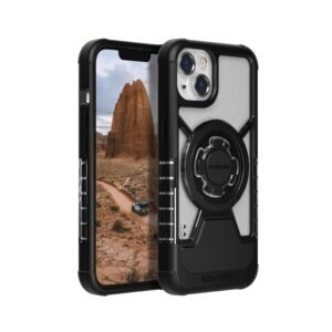 Rokform - iPhone 13 Case, Crystal Series, Dual Magnet Plus MagSafe Compatible, Slim Magnetic Clear Apple Case, iPhone Cover with RokLock Twist Lock, Drop Tested Armor (Clear)