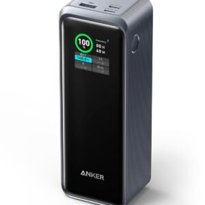 Anker Prime Power Bank, 27,650mAh 3-Port 250W Portable Charger (99.54Wh) Smart App, Compatible with Lenovo, HP, Dell, Microsoft, Macbook, iPad, iPhone, Apple Watches, Samsung and other Android Devices